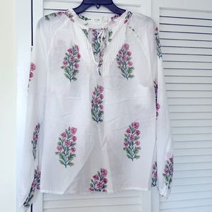 Lucky brand Peasant Blouse Size: M Color: White